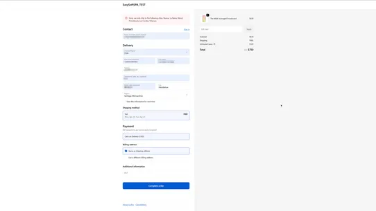 City Limits Delivery Restrict screenshot