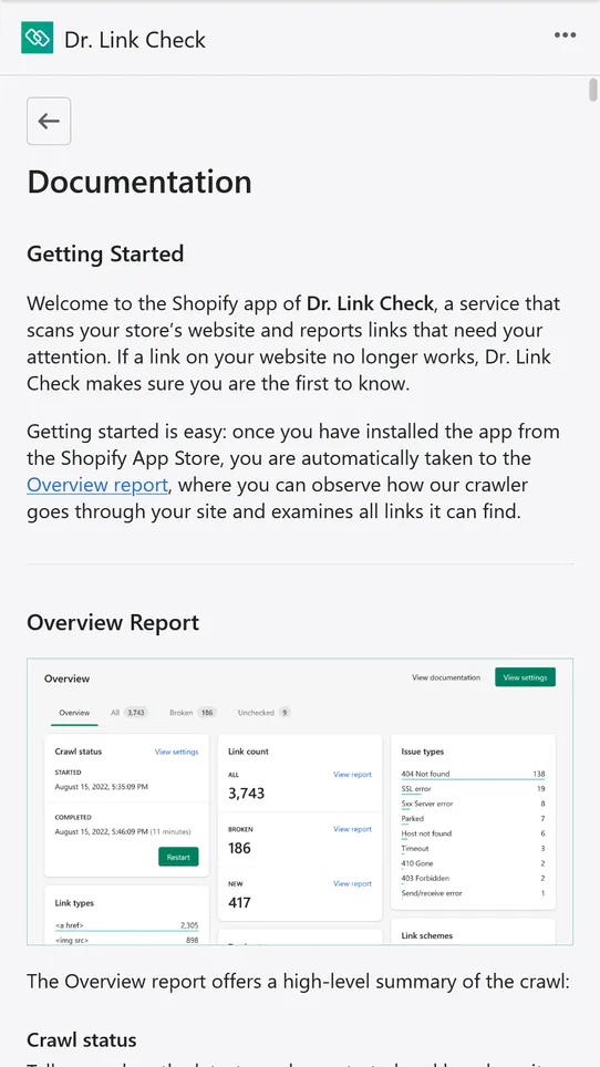 Dr. Link Check screenshot