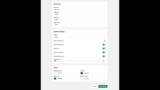 QuickCart Sticky Bar screenshot