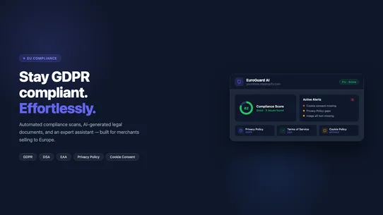 EuroGuard AI – GDPR Compliance screenshot