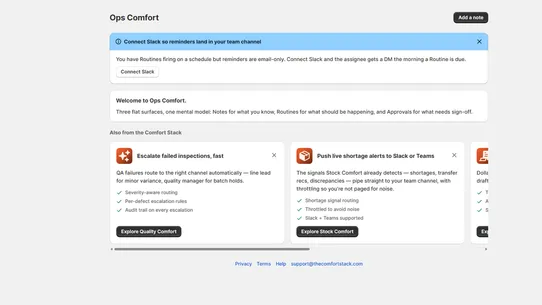 Ops Comfort screenshot