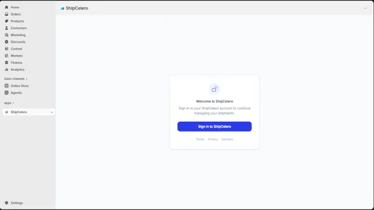 ShipCelero screenshot