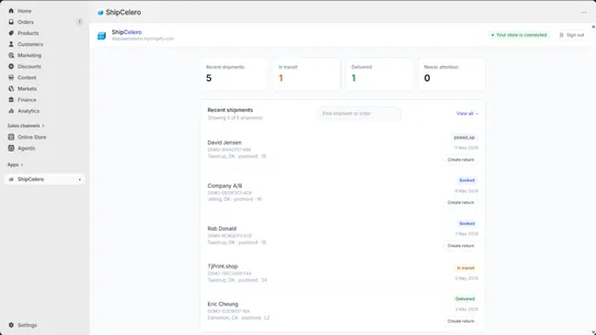 ShipCelero screenshot