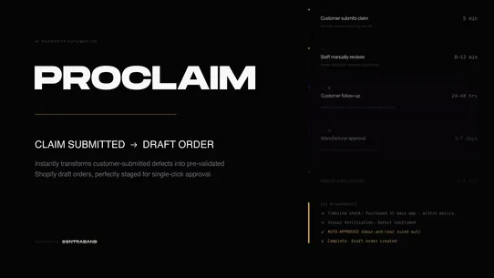 Proclaim ‑ Warranty Automation screenshot