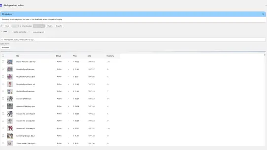 BulkSheet: Bulk Product Editor screenshot