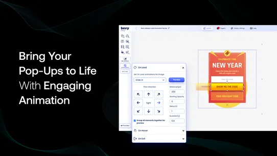 Bevy Design ‑ Animated Pop Ups screenshot