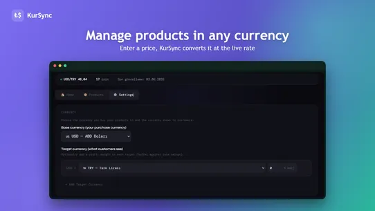 KurSync Currency Converter screenshot