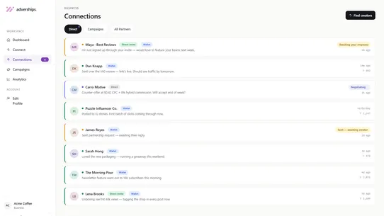 Adverships Affiliate Network screenshot