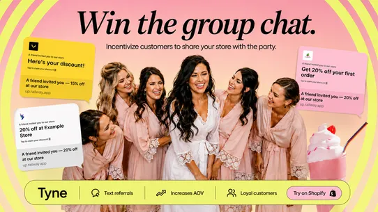 Tyne: Text Referral Program screenshot