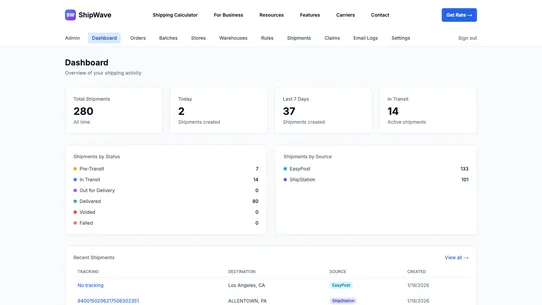 Shipwave screenshot