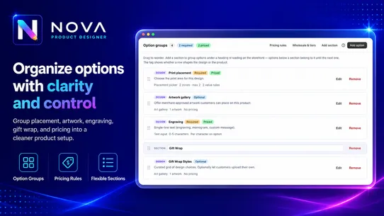 Nova Product Designer screenshot