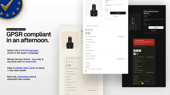 Conformica GPSR Compliance screenshot