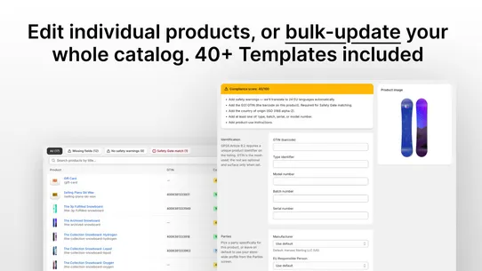 Conformica GPSR Compliance screenshot