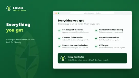 EcoShip ‑ Delivery Badge screenshot