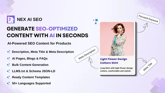 Nex AI SEO Product Description screenshot