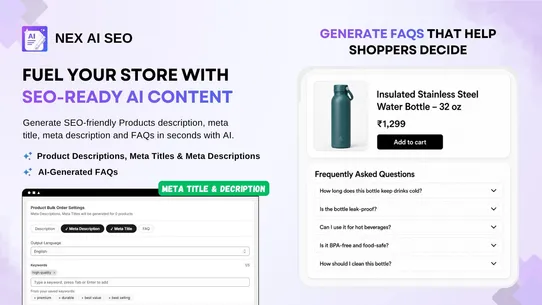 Nex AI SEO Product Description screenshot