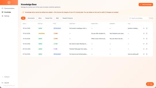 HelpOMatic : AI help responder screenshot