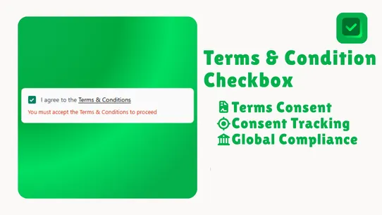 T&amp;C ‑ Terms Checkbox screenshot