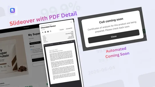 Certificate of Analysis screenshot