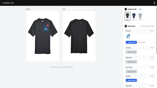 Shirt Design Customizer Studio screenshot