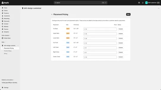 Shirt Design Customizer Studio screenshot