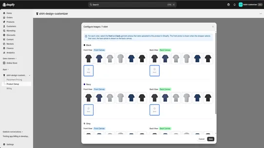 Shirt Design Customizer Studio screenshot