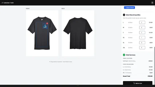 Shirt Design Customizer Studio screenshot