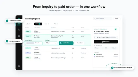 SF: Request a Quote screenshot