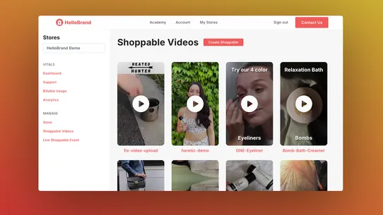 HelloBrand ‑ Shoppable Videos screenshot