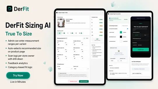 DerFit ‑ Size Recommender screenshot