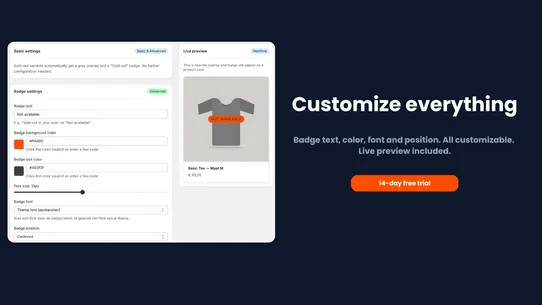 SmartStock: Sold out variants screenshot