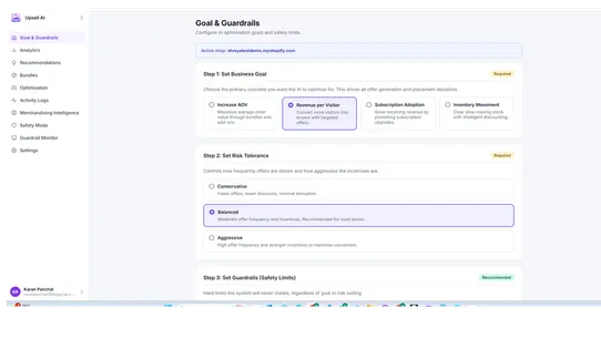 AI Upsell screenshot