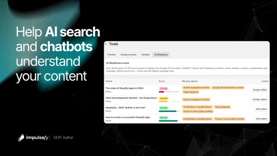 Impulsafy ‑ EEAT Author screenshot