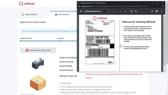 netParcel screenshot