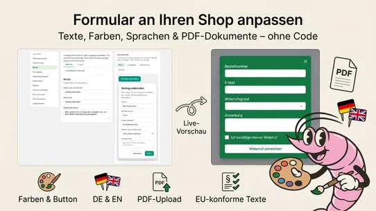 Sicherer EU Widerruf Button screenshot