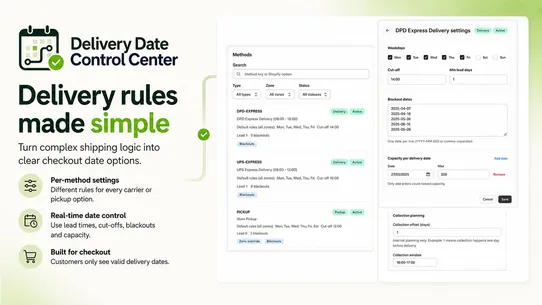 DDCC: Delivery Date Control screenshot