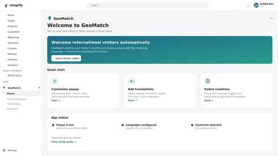 GeoMatch screenshot