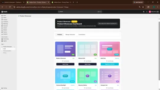 Product‑Showcase screenshot