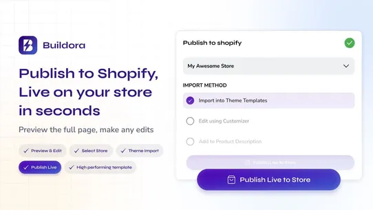 Buildora ‑ AI Page Builder screenshot