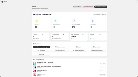 Hexel: AI Store Builder screenshot