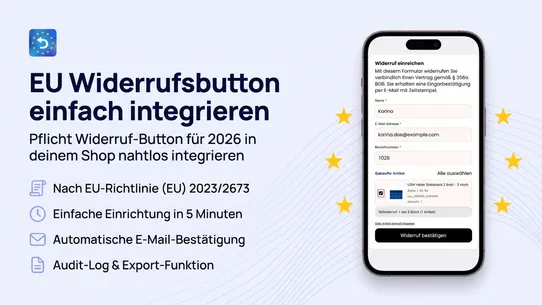 Euro Widerrufsbutton Pro screenshot