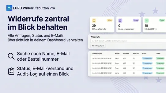 Euro Widerrufsbutton Pro screenshot