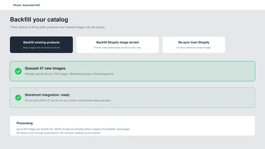 PiksAlt: Automated SEO screenshot