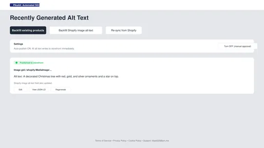 PiksAlt: Automated SEO screenshot