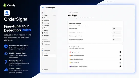 OrderSignal ‑ Fraud Detection screenshot
