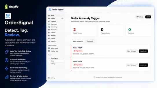 OrderSignal ‑ Fraud Detection screenshot