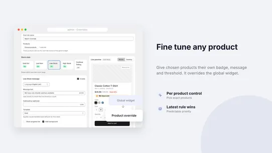 GD: Urgency + Low Stock Alert screenshot