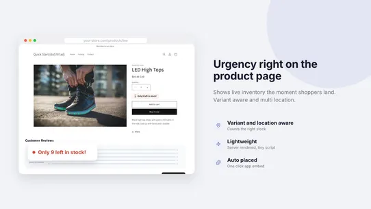 GD: Urgency + Low Stock Alert screenshot