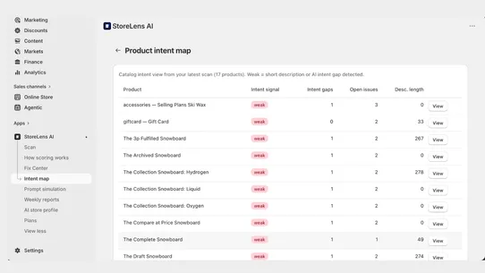 StoreLens AI screenshot