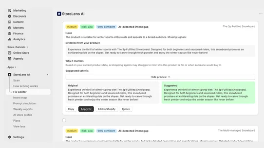 StoreLens AI screenshot
